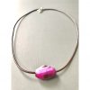 brown leather fuschia fire agate necklace.png