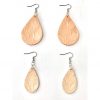 tulips teardrop leather earrings set