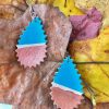 turquoise and copper leaf drop