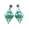 green triangles earrings72